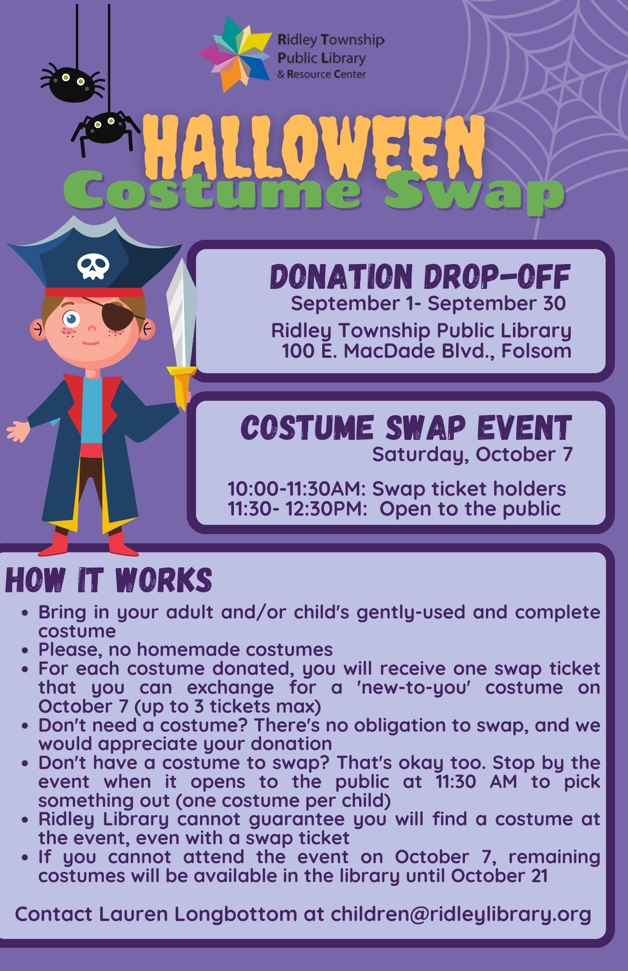 Halloween Costume Swap – Ridley Township Public Library and Resource Center